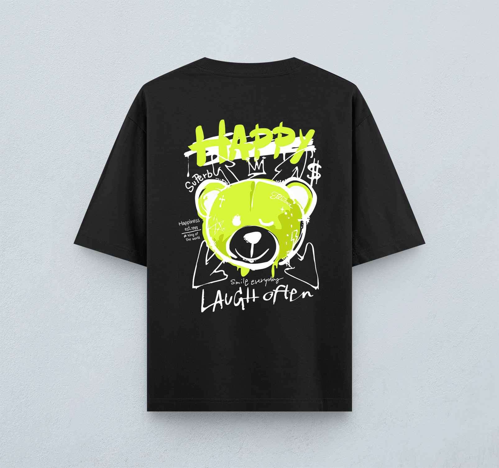 Happy Laugh Often Oversized T-Shirt