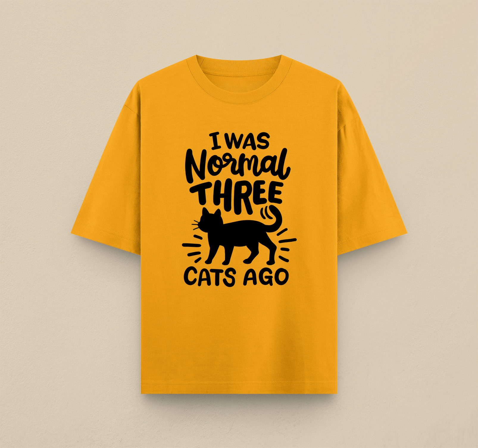 I Was Normal Three Cats Ago Oversized T-Shirt