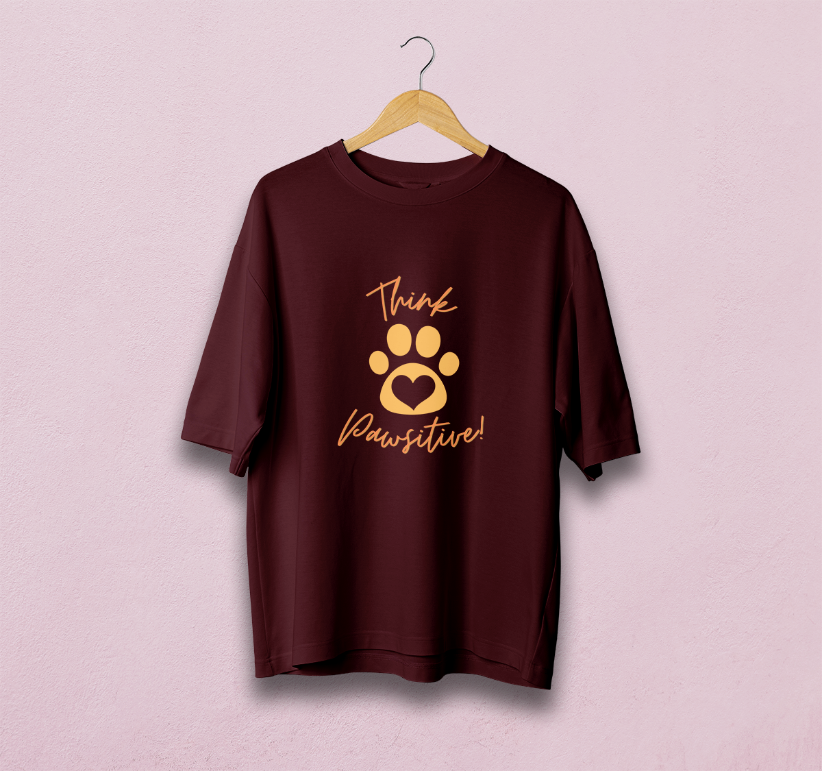 Think Pawsitive Oversized T-Shirt