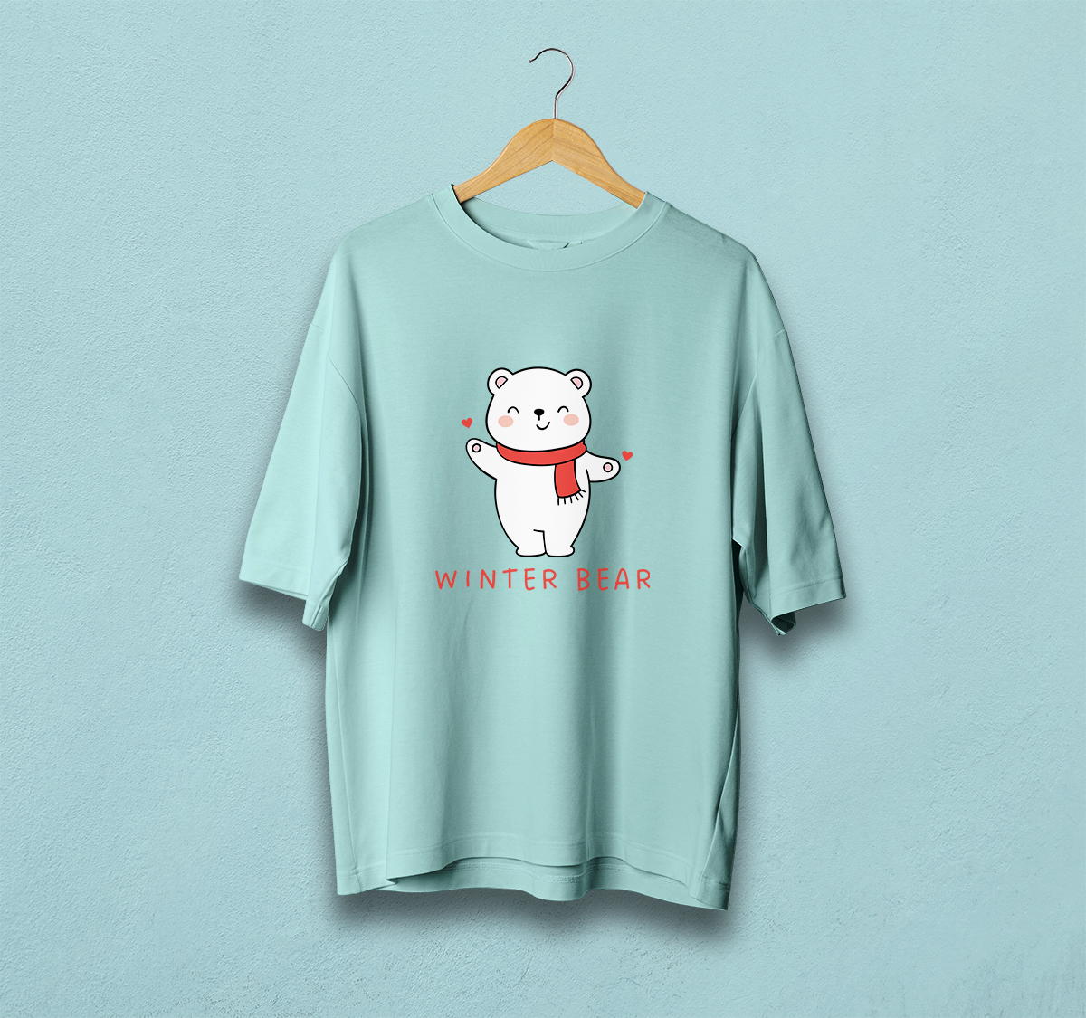 Winter Bear Oversized T-Shirt