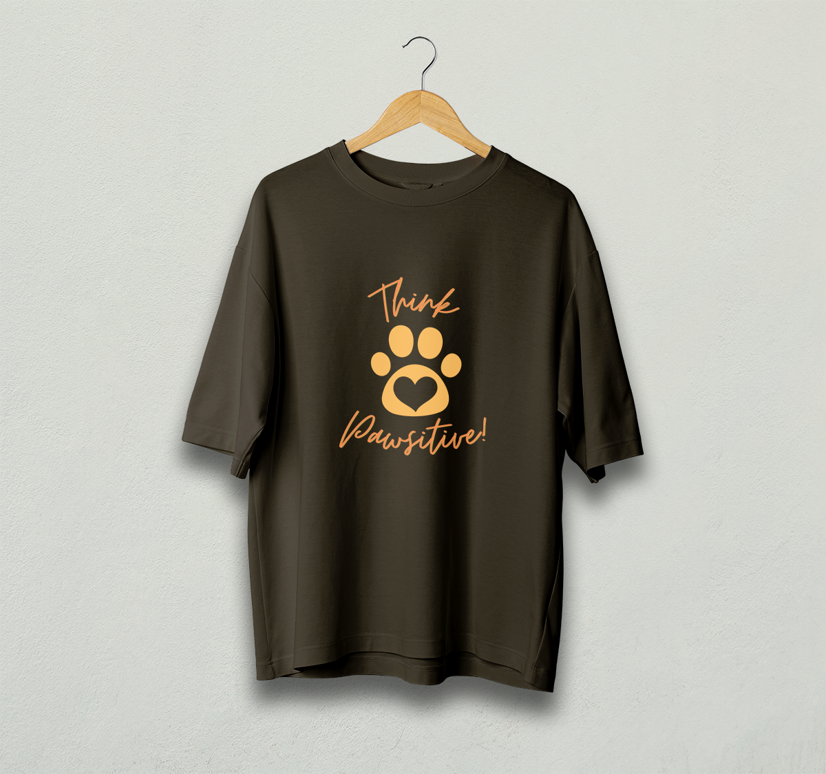 Think Pawsitive Oversized T-Shirt