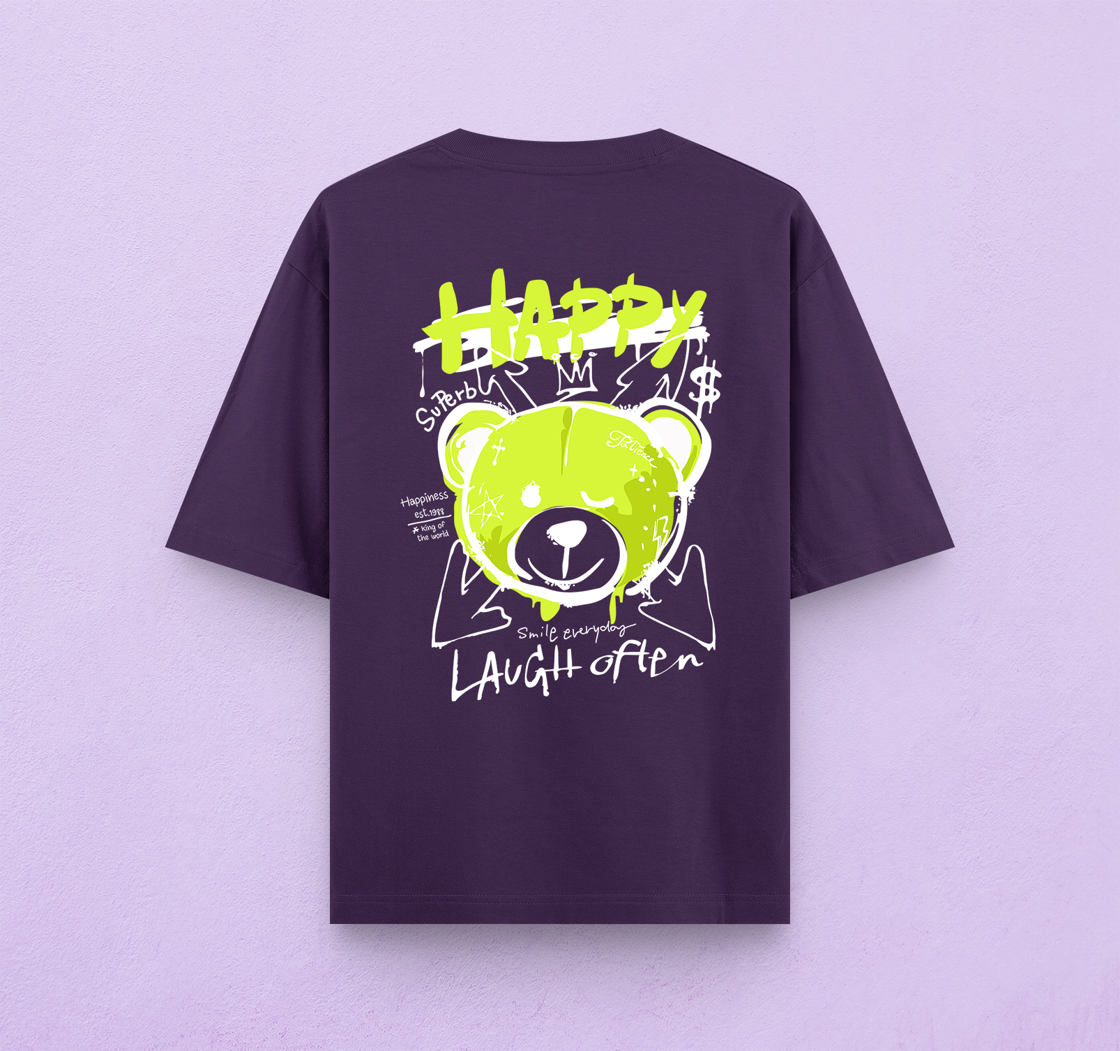 Happy Laugh Often Oversized T-Shirt