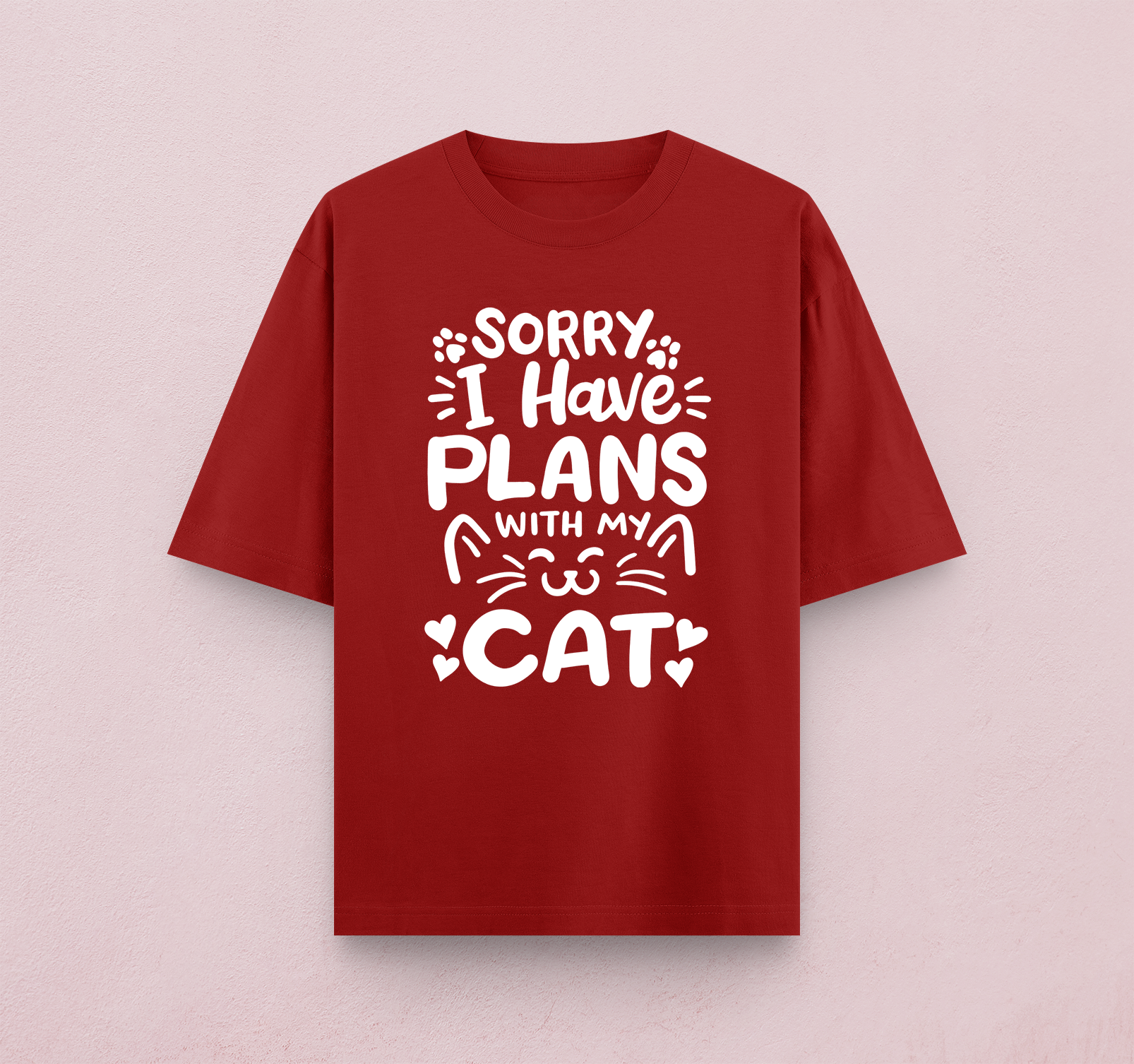I Have Plans With My Cat Oversized T-Shirt