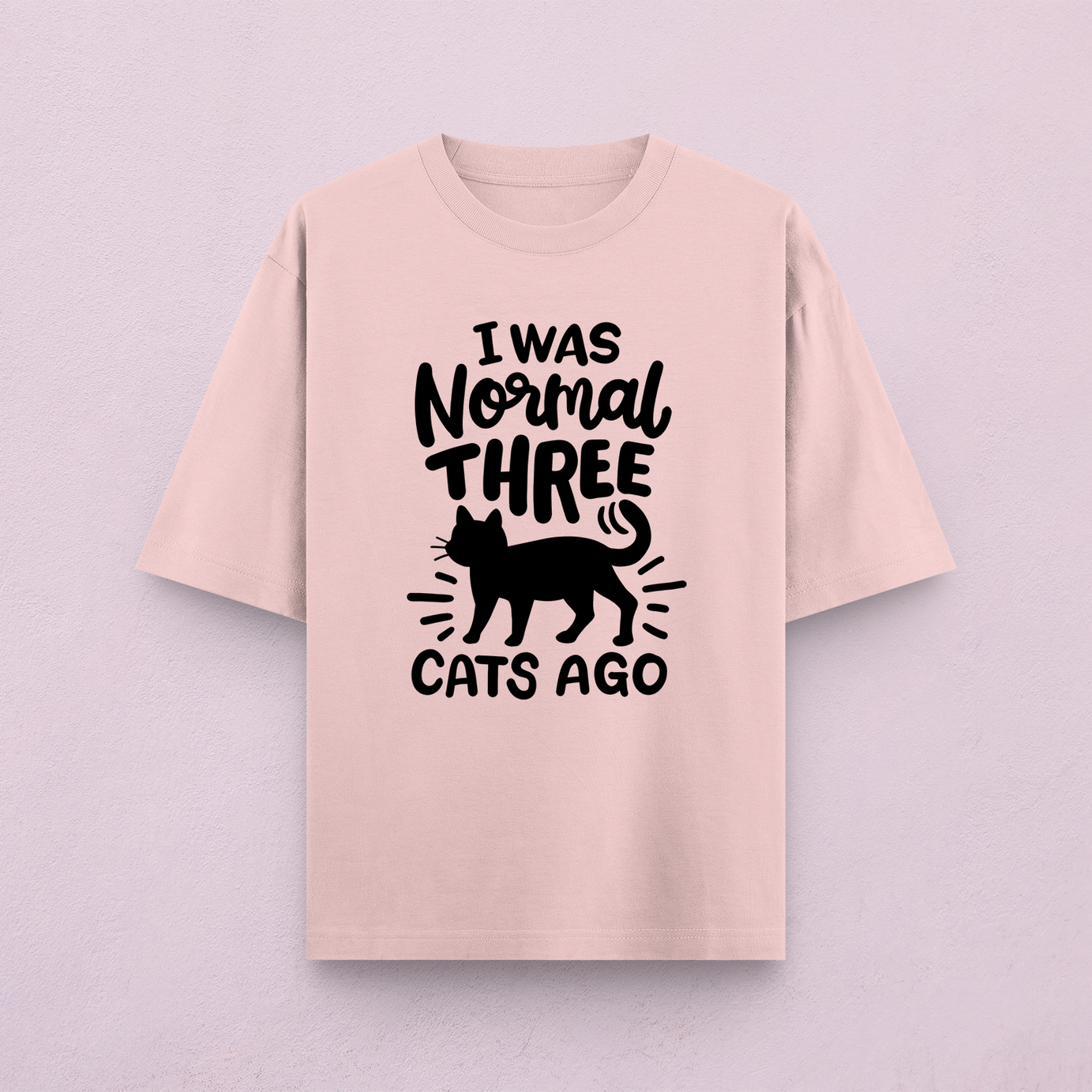 I Was Normal Three Cats Ago Oversized T-Shirt