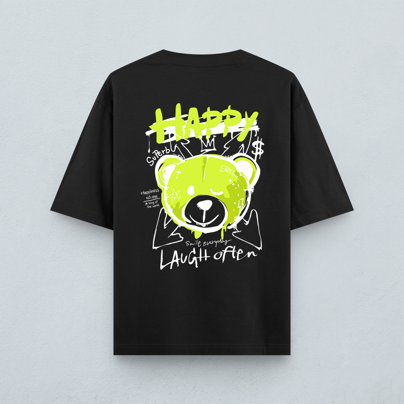 Happy Laugh Often Oversized T-Shirt