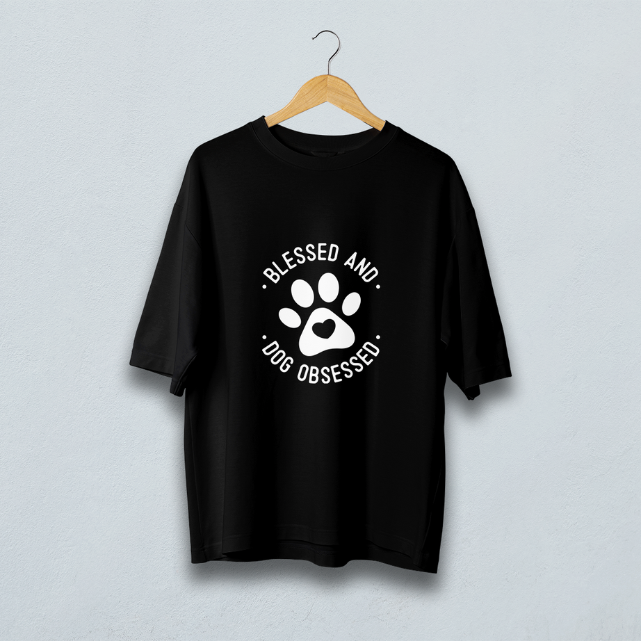 Blessed And Dog Obsessed Oversized T-Shirt