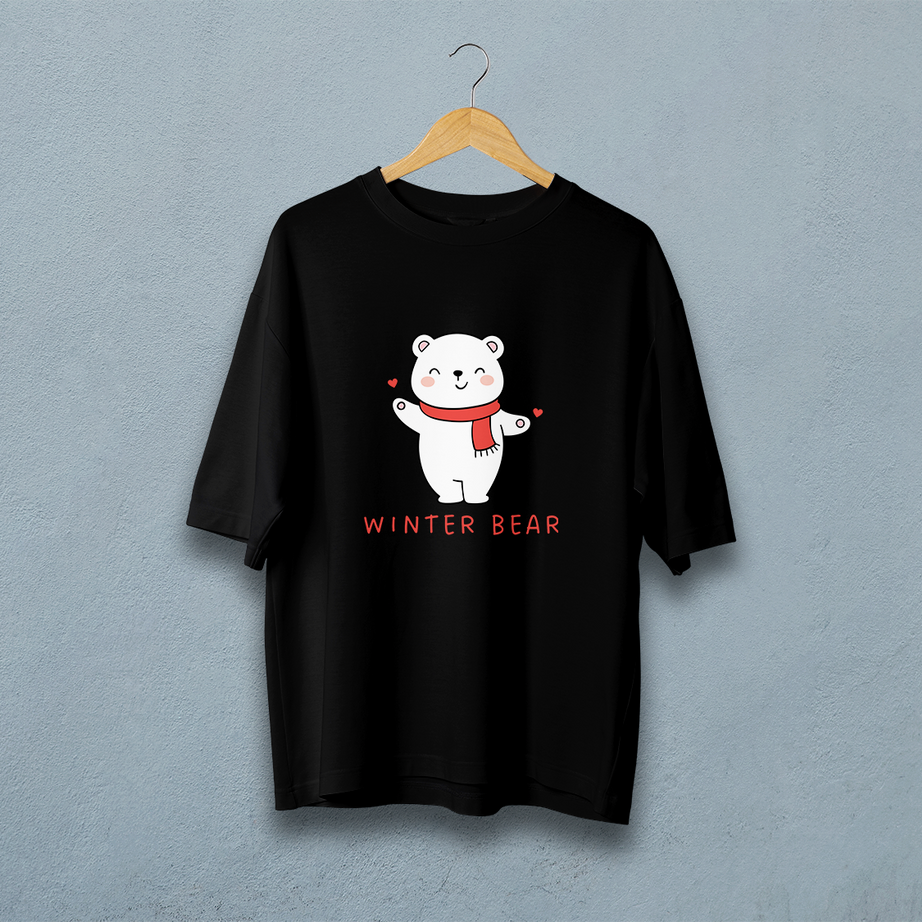 Winter Bear Oversized T-Shirt