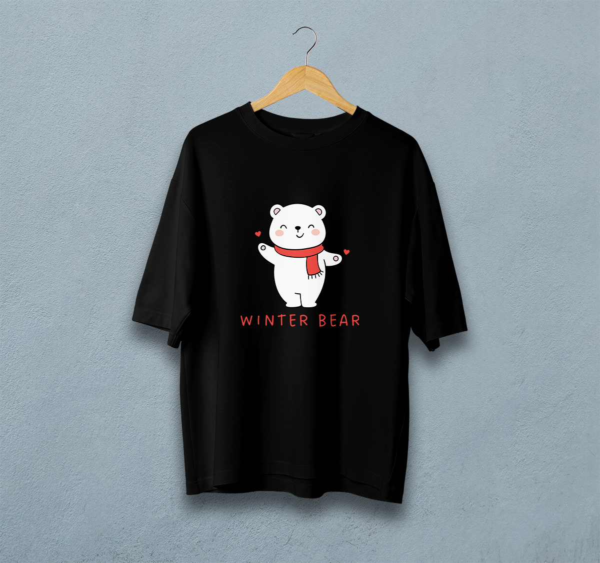 Winter Bear Oversized T-Shirt