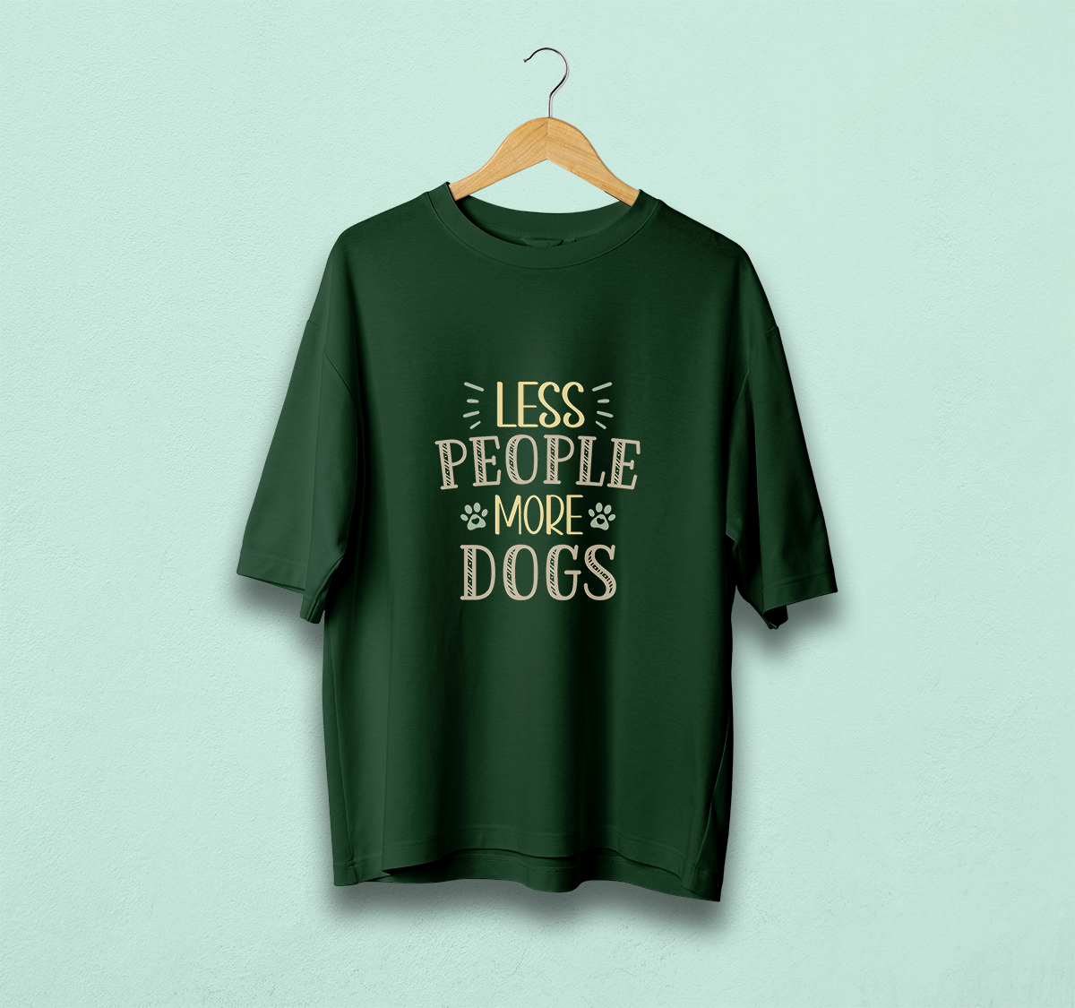 Less Pople More Dogs Oversized T-Shirt