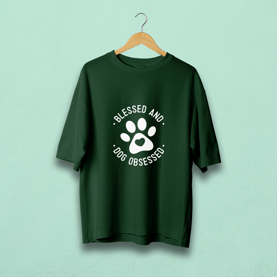 Blessed And Dog Obsessed Oversized T-Shirt