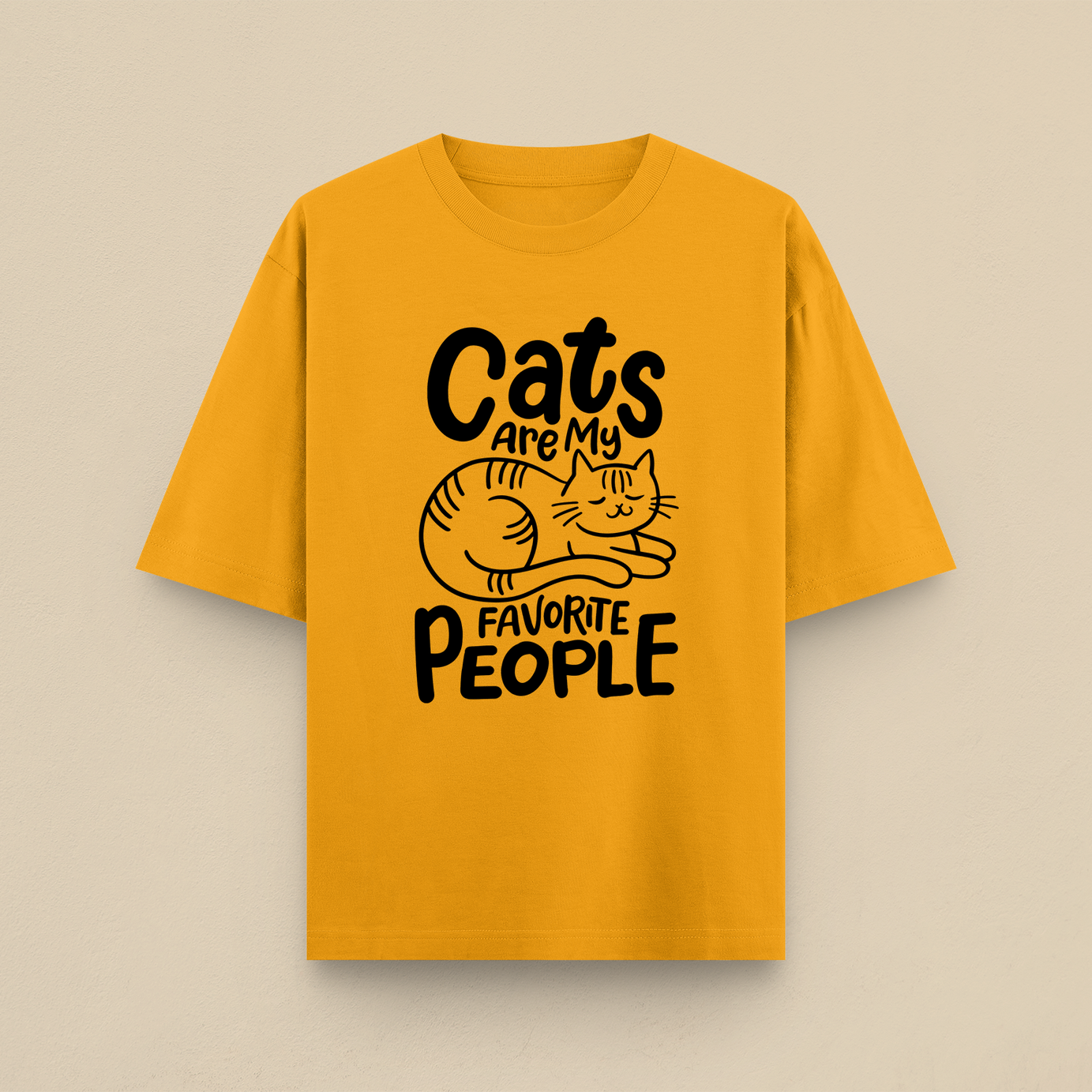 Cats Are My Favorite People Oversized T-Shirt
