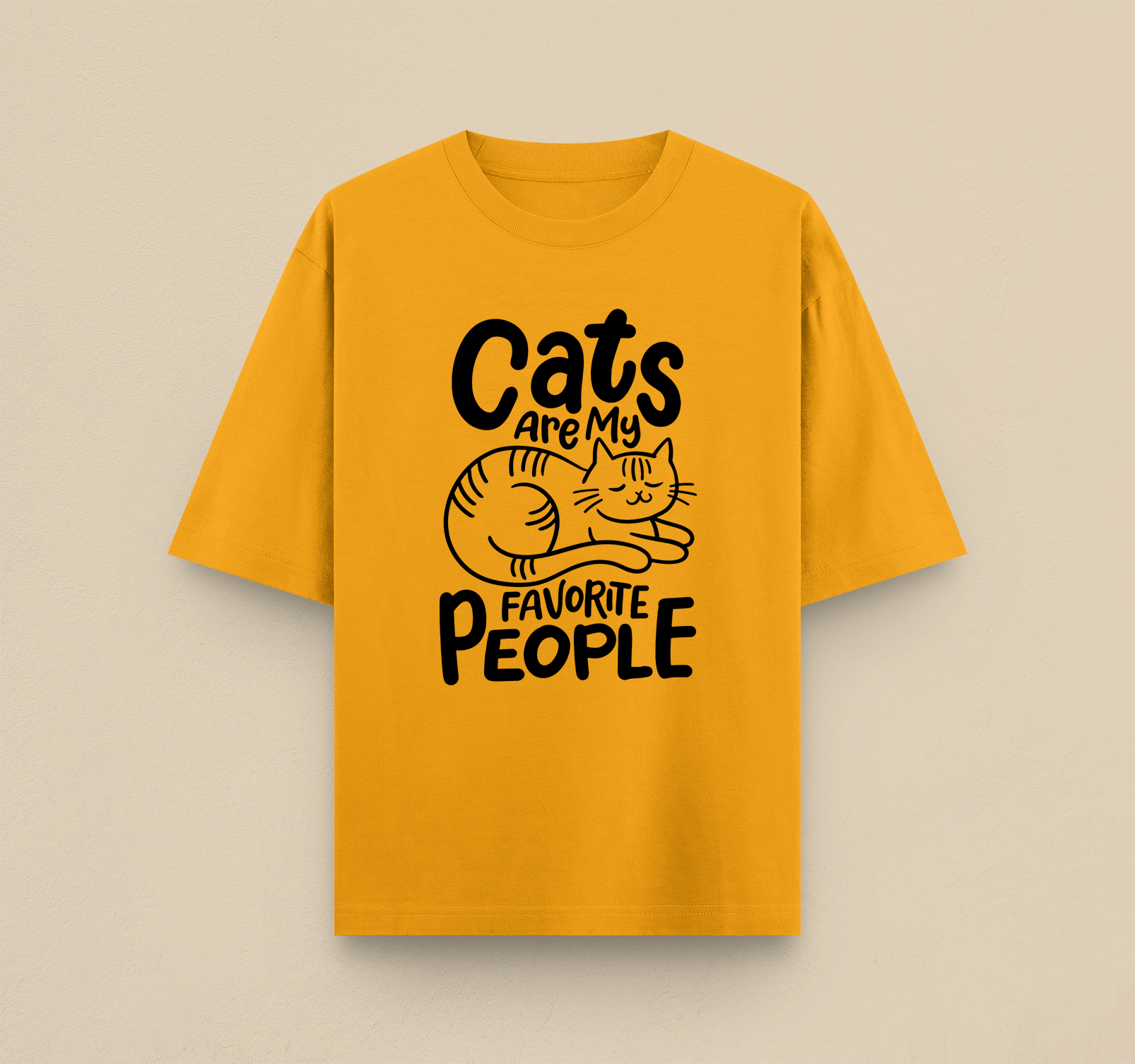 Cats Are My Favorite People Oversized T-Shirt