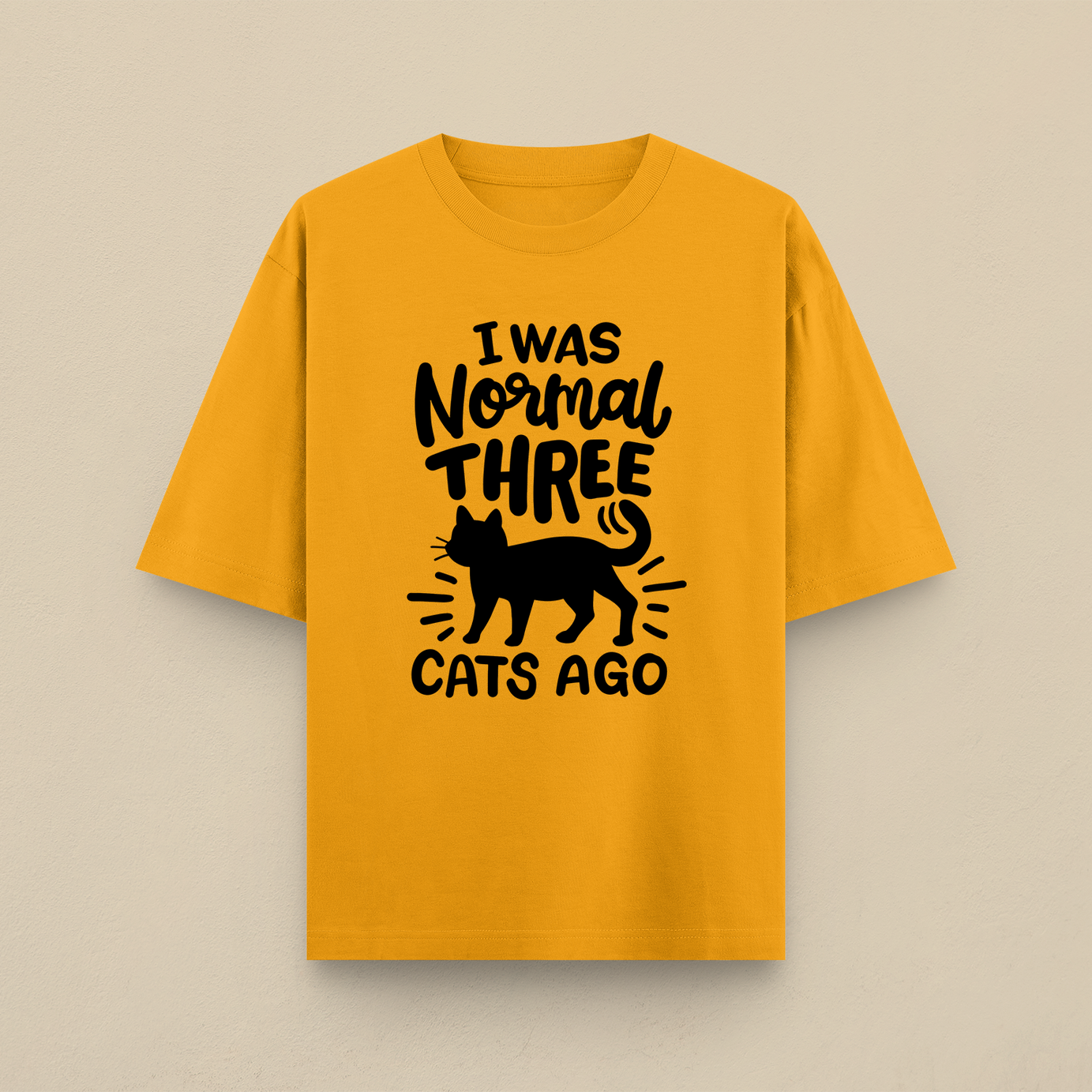 I Was Normal Three Cats Ago Oversized T-Shirt