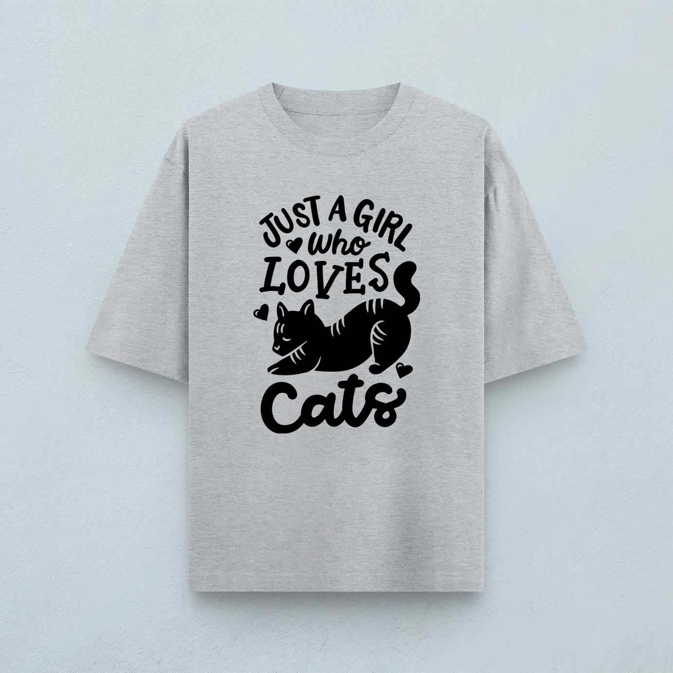 Just A Girl Who Love Cats Oversized T-Shirt