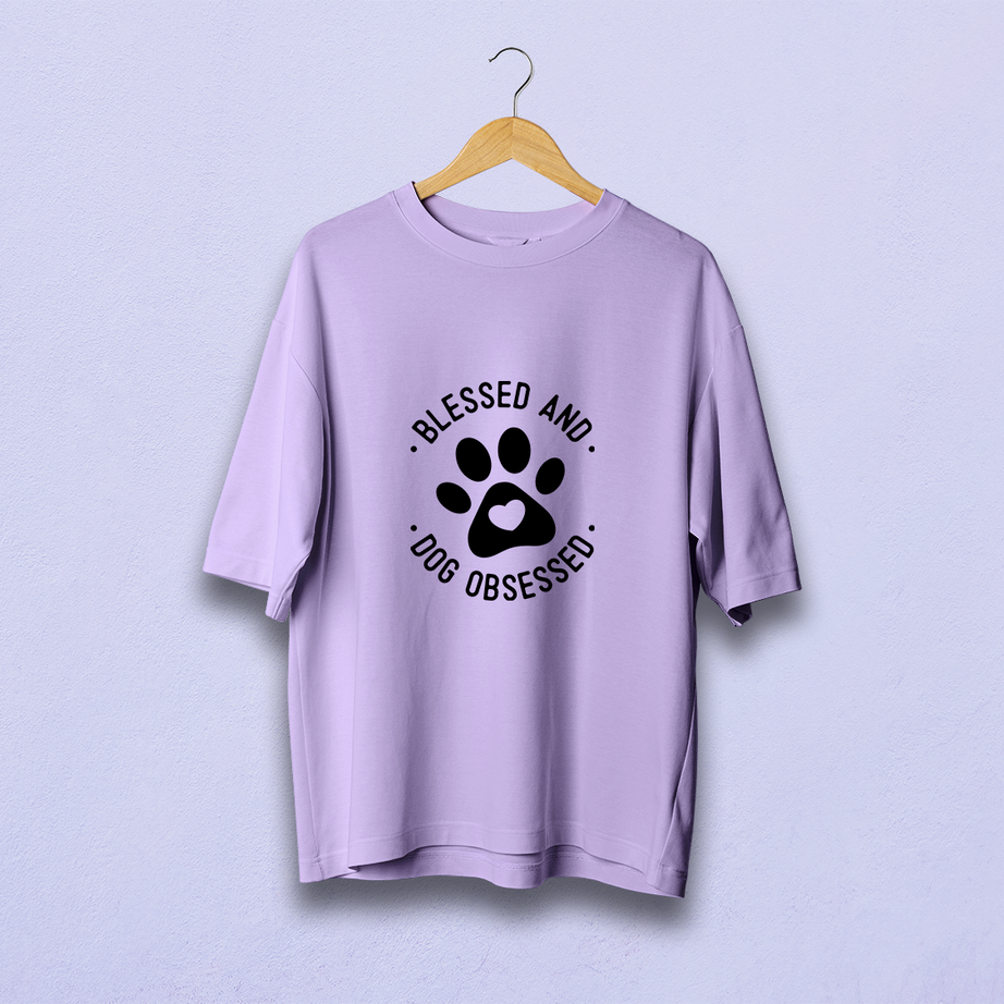 Blessed And Dog Obsessed Oversized T-Shirt