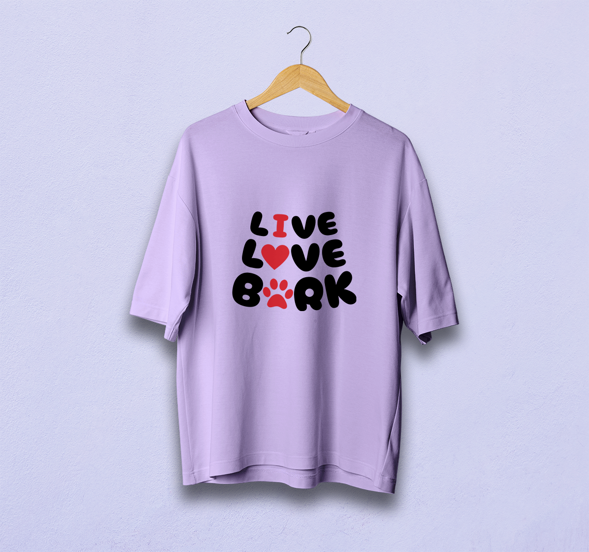 Live Love Bark Oversized T-Shirt