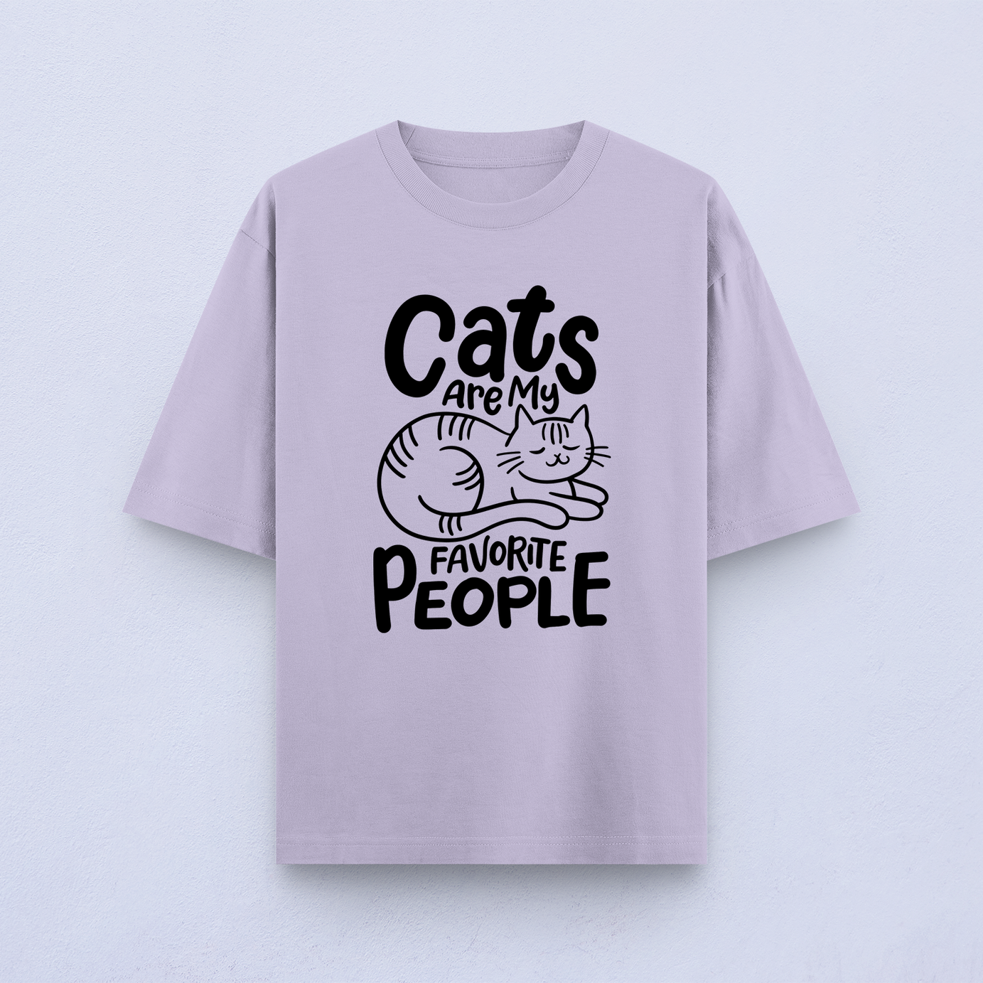 Cats Are My Favorite People Oversized T-Shirt