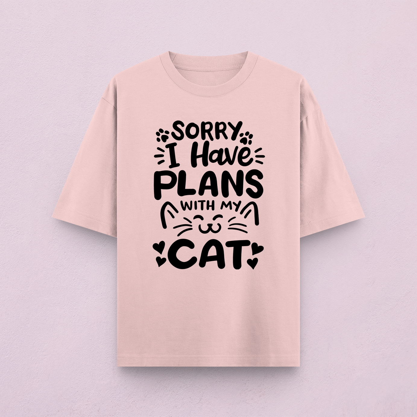 I Have Plans With My Cat Oversized T-Shirt