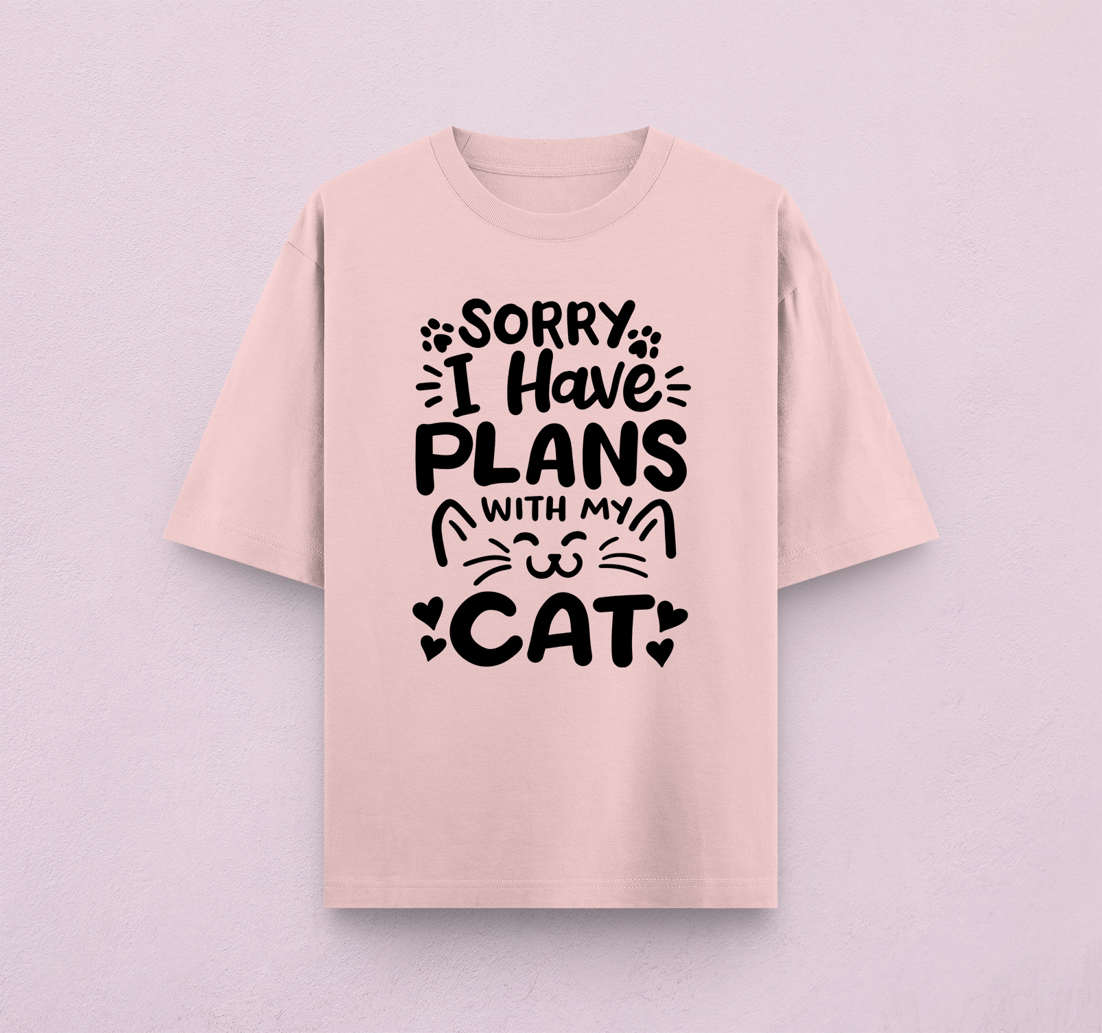 I Have Plans With My Cat Oversized T-Shirt