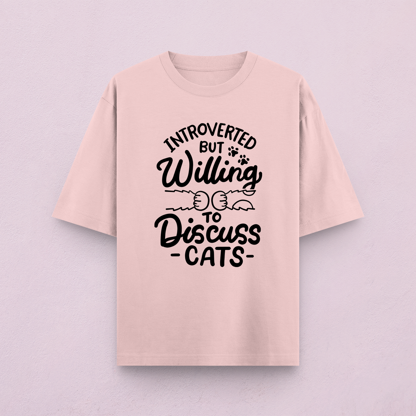 Willing To Discuss Cats Oversized T-Shirt