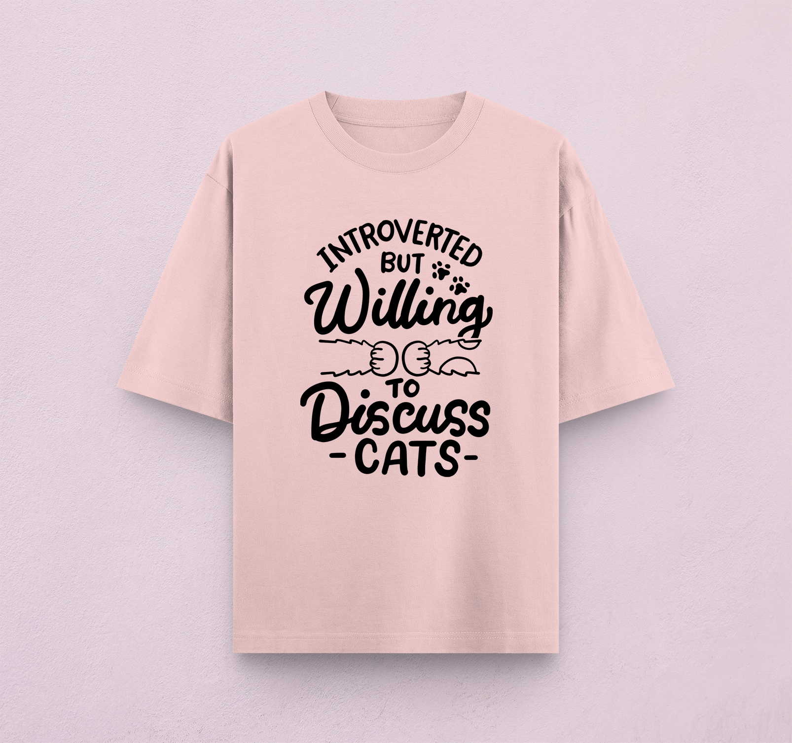 Willing To Discuss Cats Oversized T-Shirt