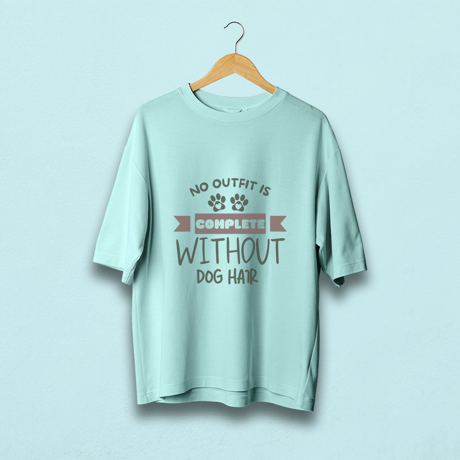 No Oufit Is Complete Without Dog Hair Oversized T-Shirt