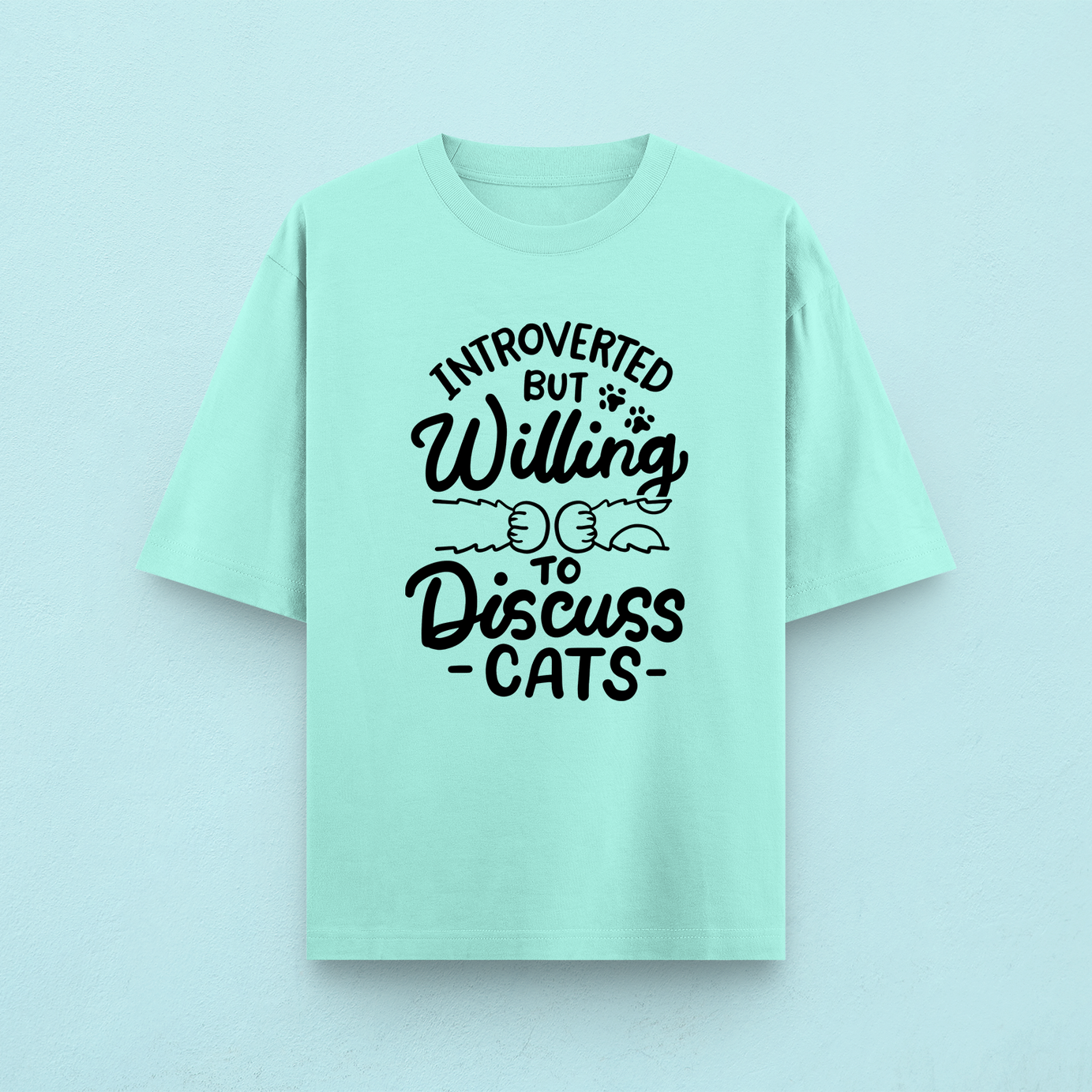 Willing To Discuss Cats Oversized T-Shirt