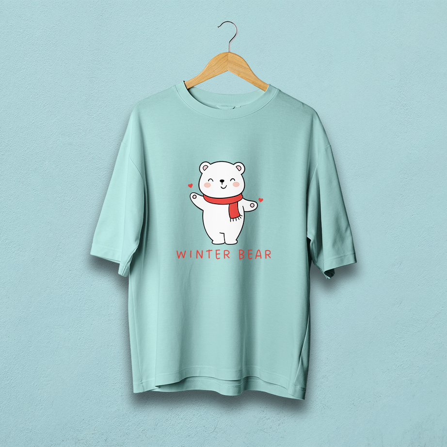 Winter Bear Oversized T-Shirt