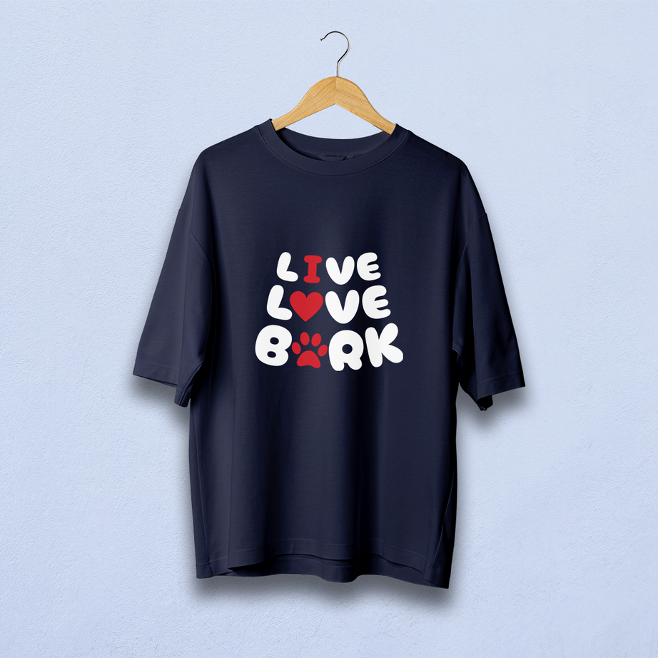 Live Love Bark Oversized T-Shirt