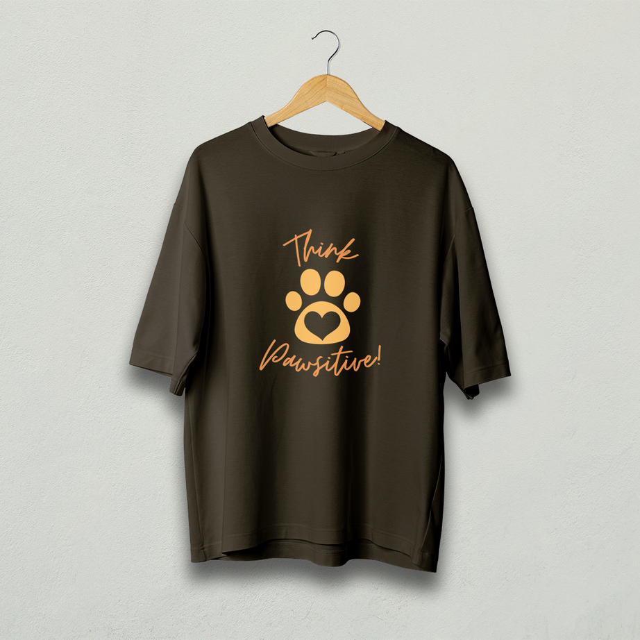 Think Pawsitive Oversized T-Shirt