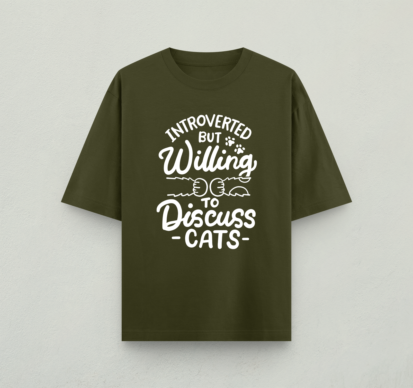 Willing To Discuss Cats Oversized T-Shirt