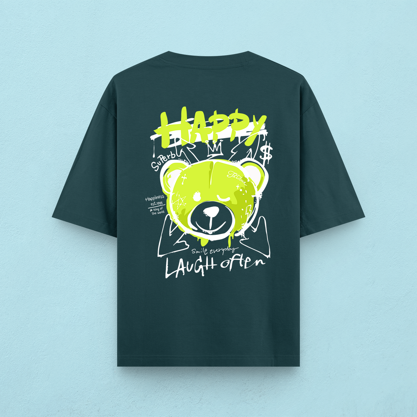 Happy Laugh Often Oversized T-Shirt