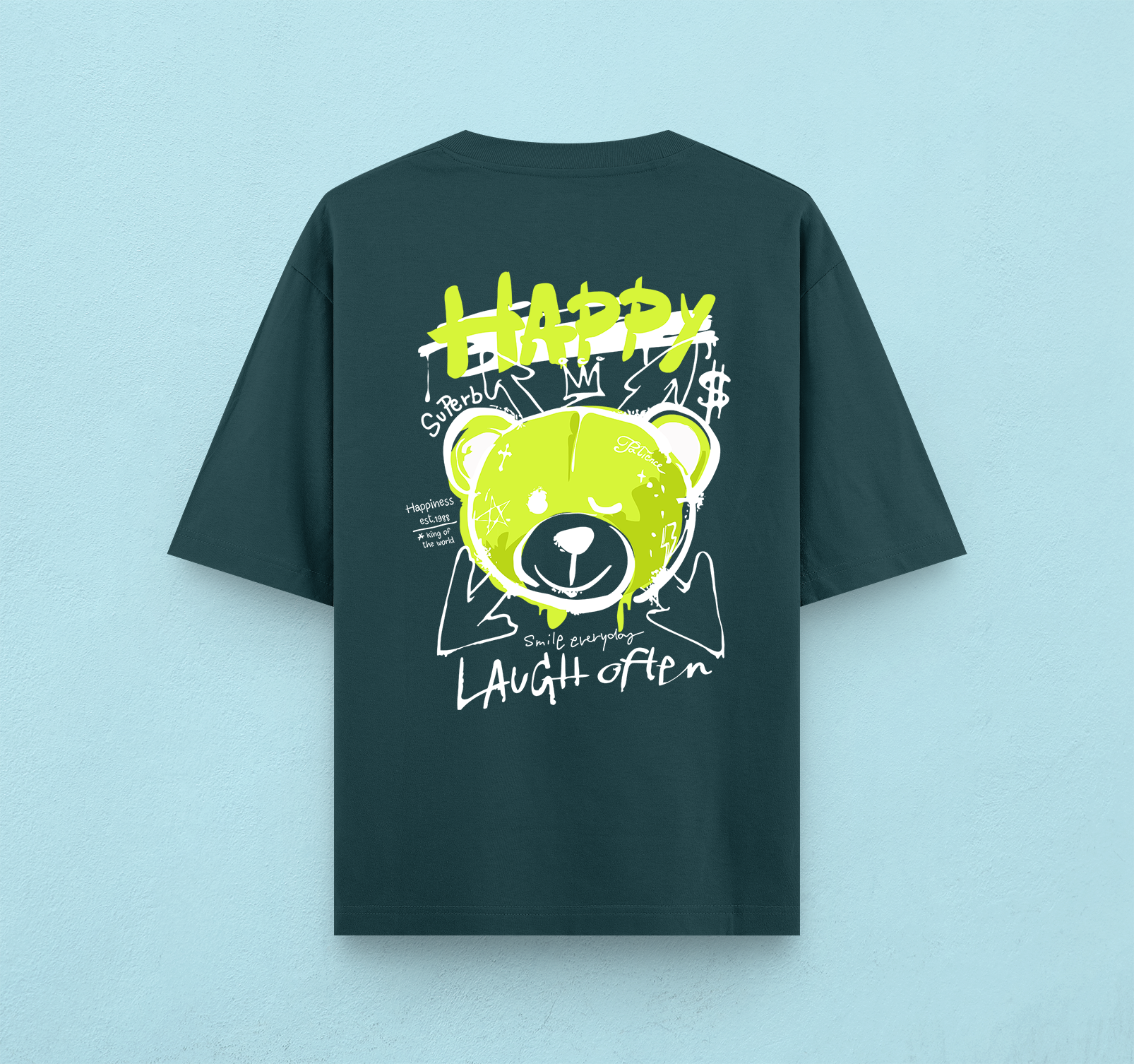 Happy Laugh Often Oversized T-Shirt