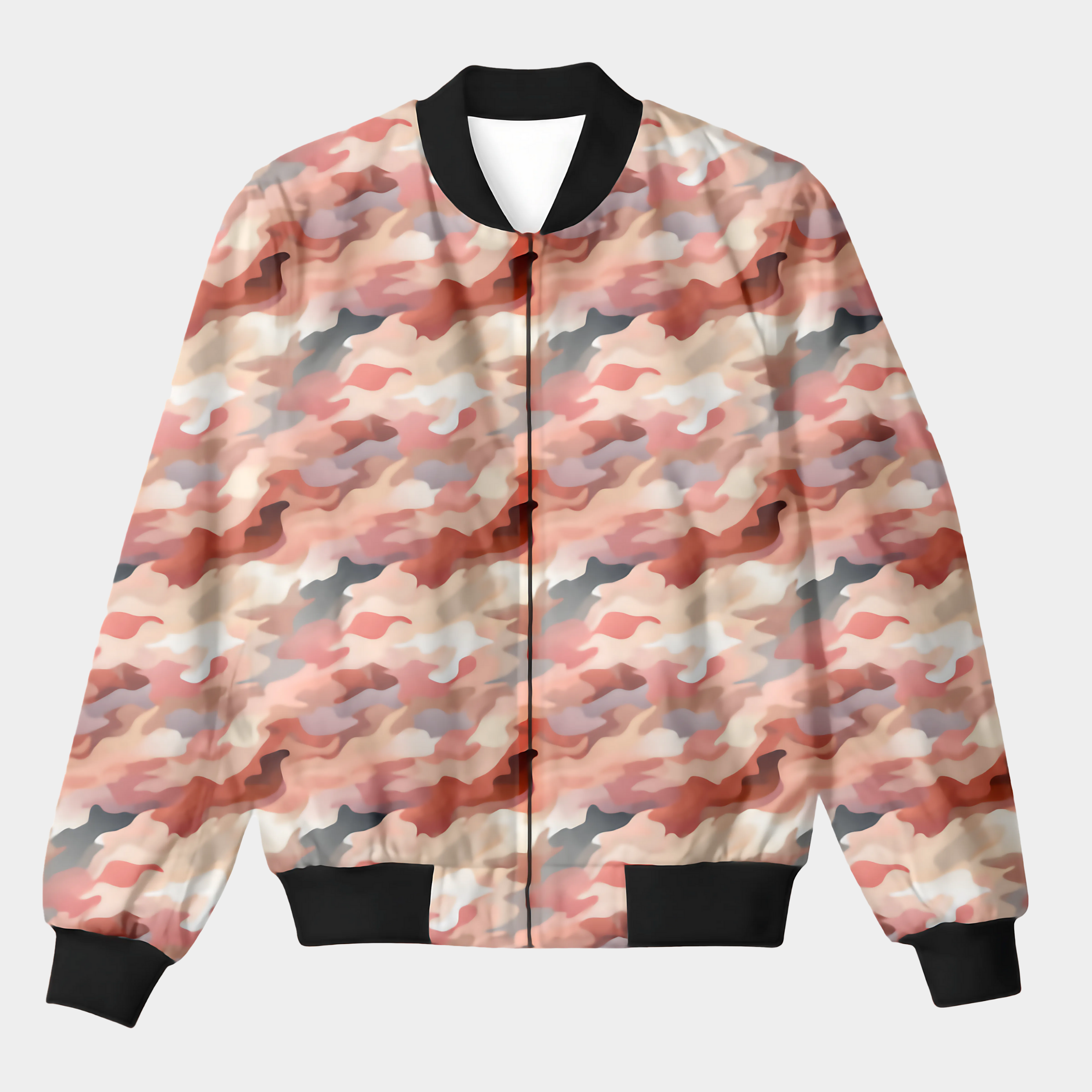 Pink Camouflage Bomber Jacket