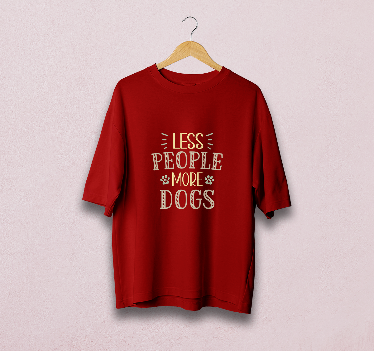 Less Pople More Dogs Oversized T-Shirt