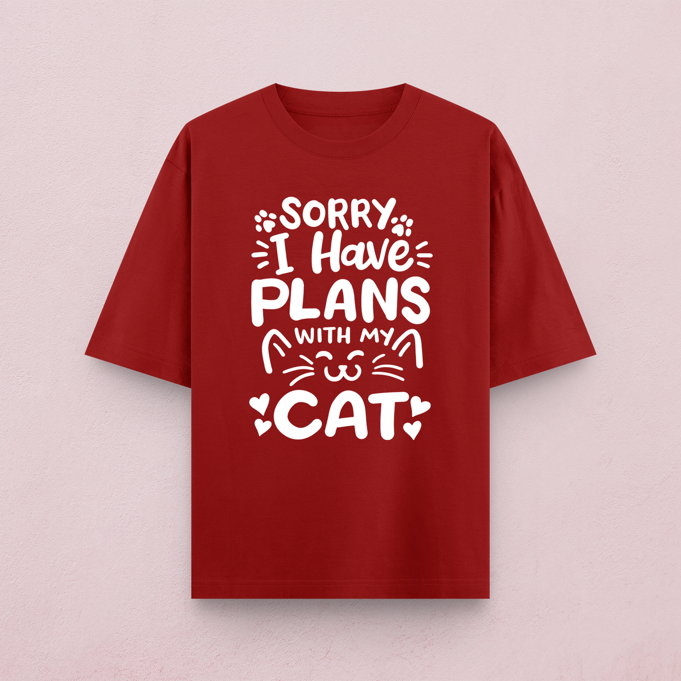 I Have Plans With My Cat Oversized T-Shirt