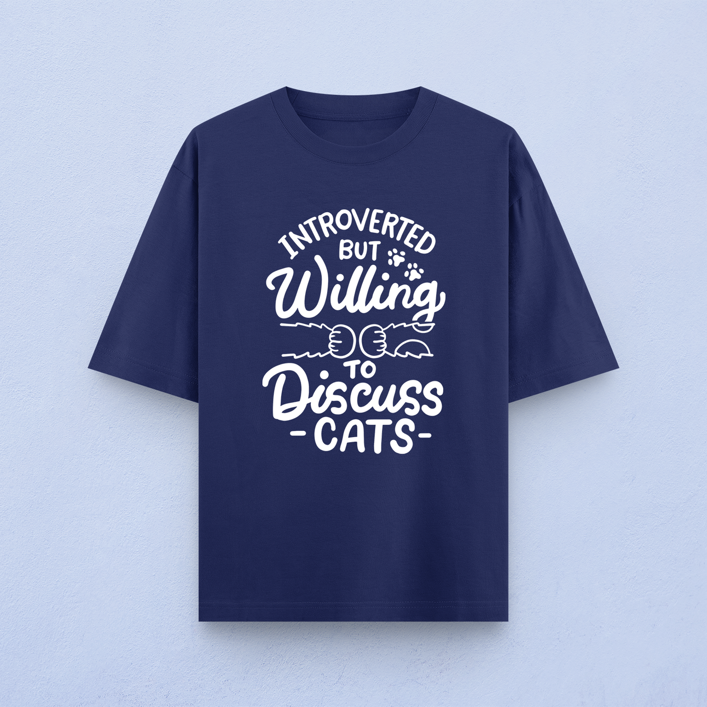 Willing To Discuss Cats Oversized T-Shirt