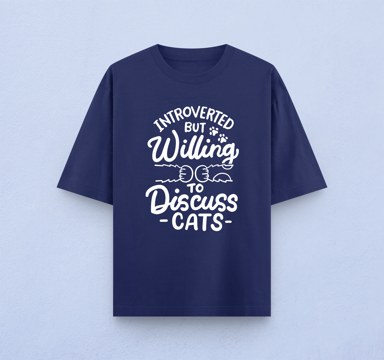 Willing To Discuss Cats Oversized T-Shirt