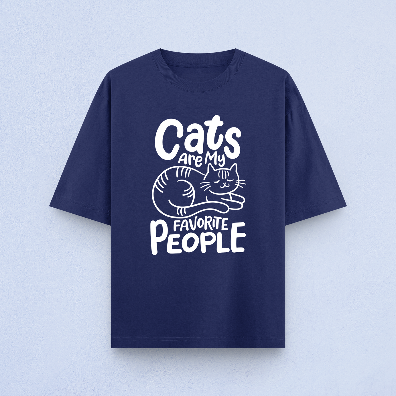 Cats Are My Favorite People Oversized T-Shirt