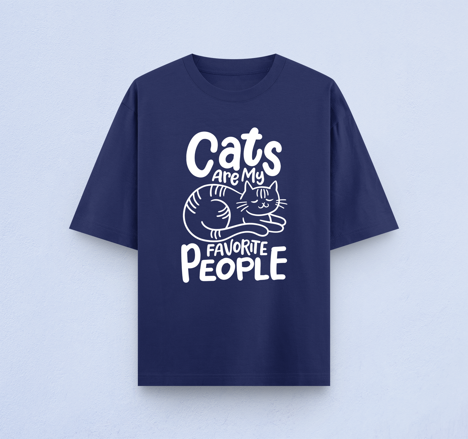 Cats Are My Favorite People Oversized T-Shirt