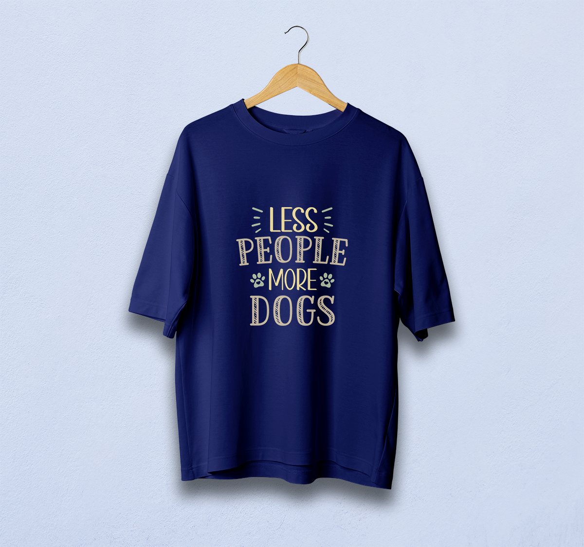 Less Pople More Dogs Oversized T-Shirt