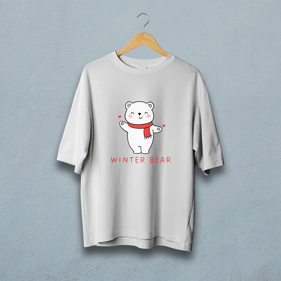 Winter Bear Oversized T-Shirt