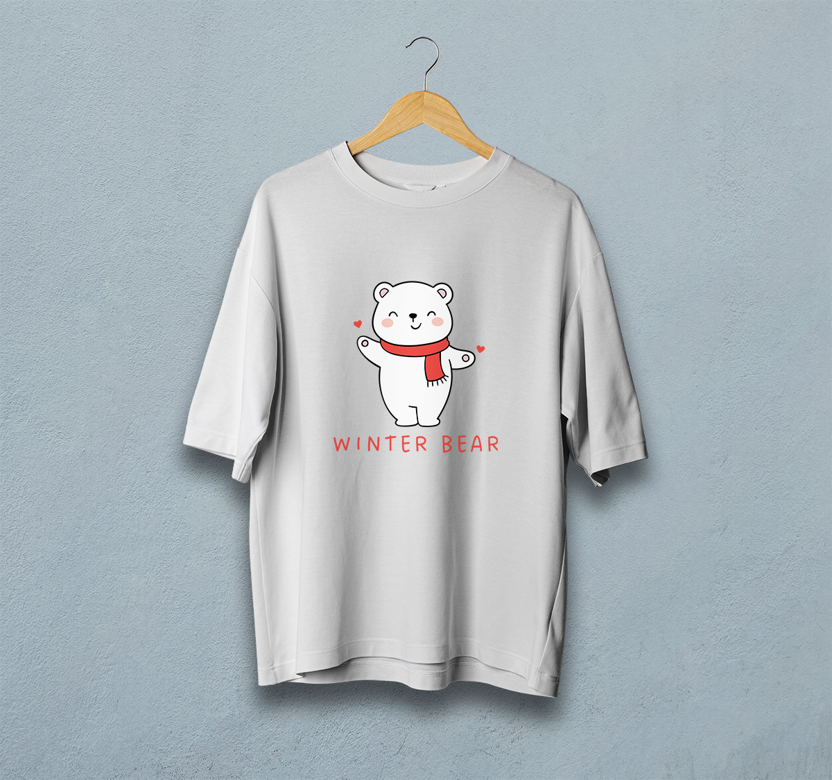 Winter Bear Oversized T-Shirt