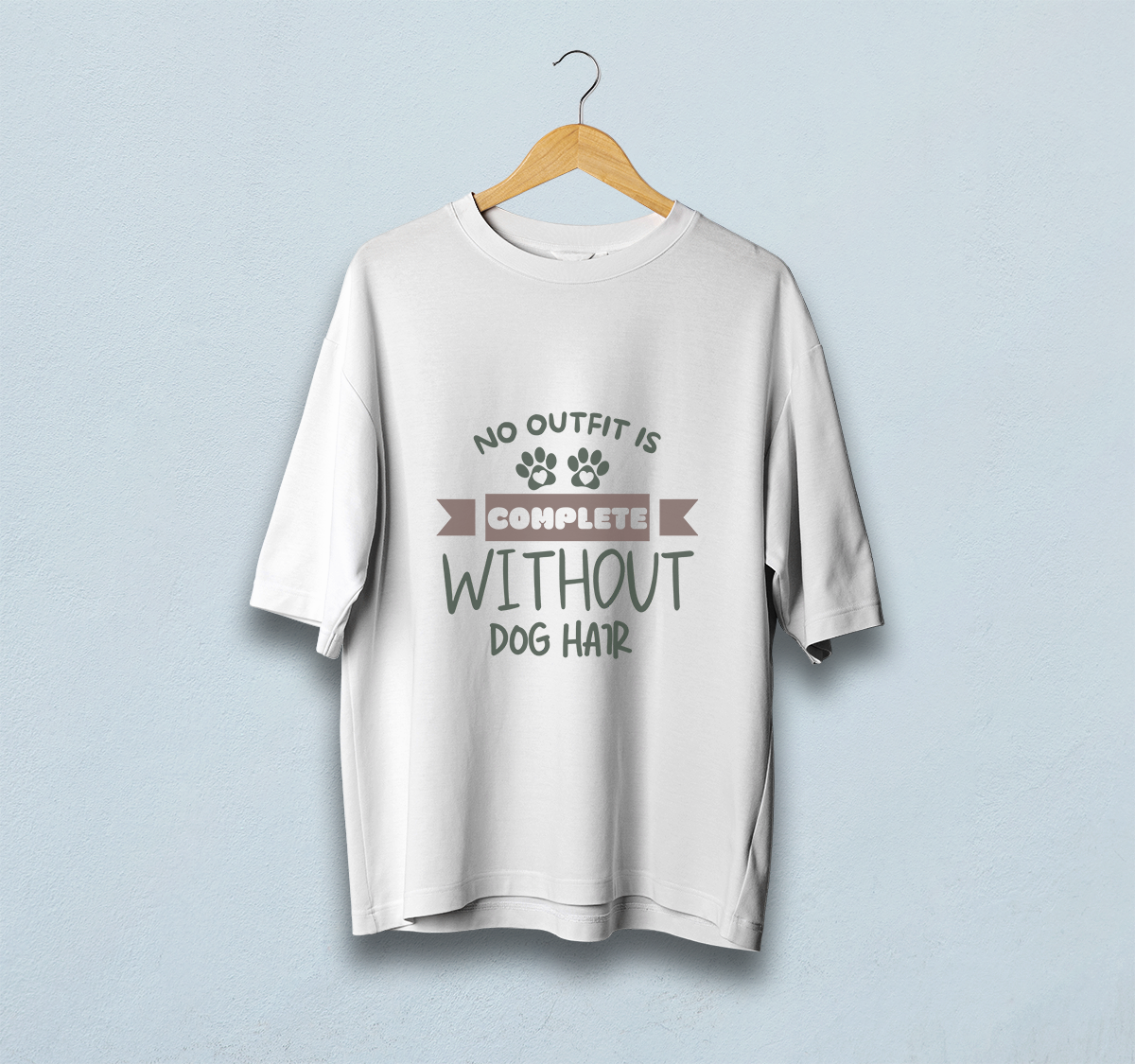 No Oufit Is Complete Without Dog Hair Oversized T-Shirt