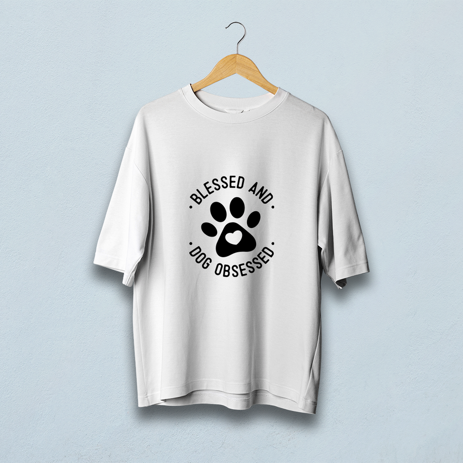 Blessed And Dog Obsessed Oversized T-Shirt